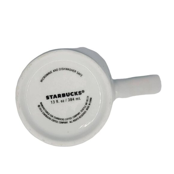 2/$15 Starbucks Heart Mug White 13oz Red Arrow Spell Out Logo Valentine's 2014 - Picture 8 of 10